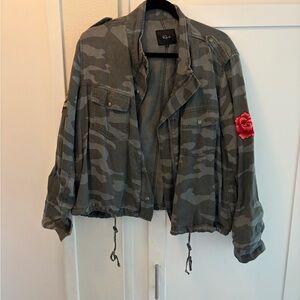 Rails Collins Camouflage Jacket with Floral Patch